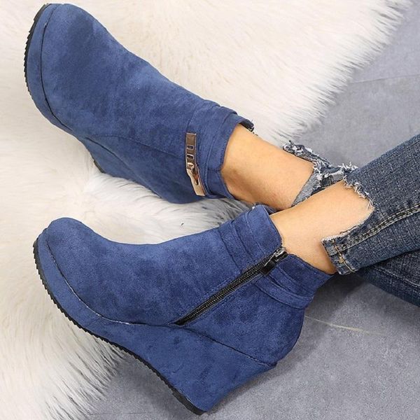 2020 new women high heels ankle boots autumn winter wedges platform ladies shoes big size vintage boots thicken botas mujer, Black
2020 new women high heels ankle boots autumn winter wedges platform ladies shoes big size vintage boots thicken botas mujer, Black