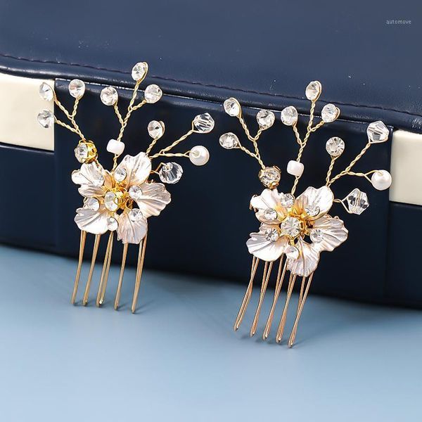 2 pcs silver color wedding rhinestone flower hair comb clip hair accessories flower bride pearl crystal ornaments for women1, Golden;silver
2 pcs silver color wedding rhinestone flower hair comb clip hair accessories flower bride pearl crystal ornaments for women1, Golden;silver