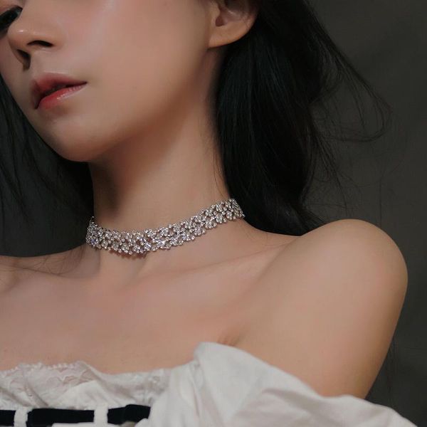 chains fashion jewelry choker necklace delicate crystal elegant short for women girl gifts selling, Silver
chains fashion jewelry choker necklace delicate crystal elegant short for women girl gifts selling, Silver