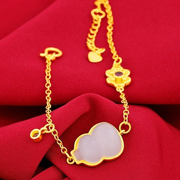 4gmll vietnam titanium plated women's yumpy braceletbracelet gold live thai gold bracelet jewelry braceletgourd generation lanolin, Golden;silver
4gmll vietnam titanium plated women's yumpy braceletbracelet gold live thai gold bracelet jewelry braceletgourd generation lanolin, Golden;silver