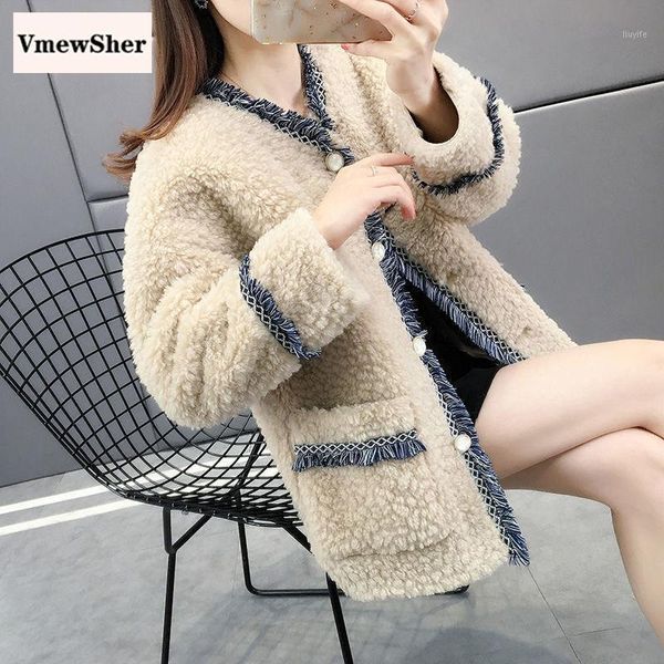 vmewsher new winter women faux fur coat elegant lamb cashmere tassel single breasted teddy jacket lady warm long sleeve outwear1, Black
vmewsher new winter women faux fur coat elegant lamb cashmere tassel single breasted teddy jacket lady warm long sleeve outwear1, Black