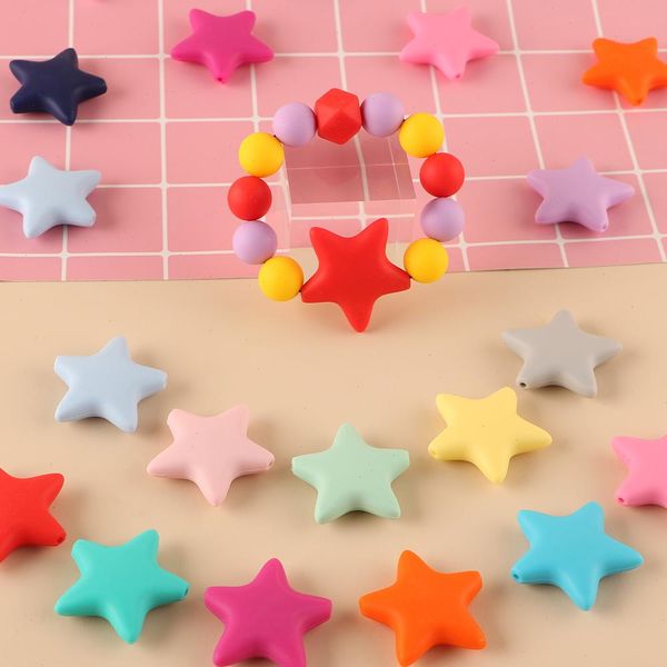 10pcs star silicone beads teethers 15colors bpa-food grade baby dental care teething teether diy pacifier chain necklace
10pcs star silicone beads teethers 15colors bpa-food grade baby dental care teething teether diy pacifier chain necklace