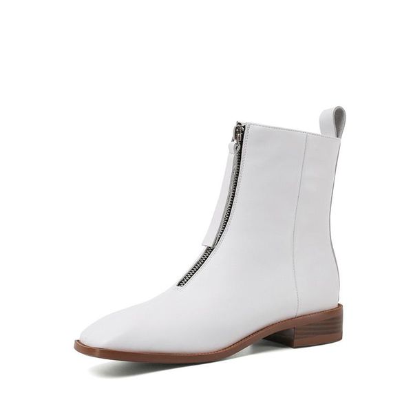 2020 new fashion leather women's shoes square head short boots cowhide autumn winter comfortable front zipper 34-40, Black
2020 new fashion leather women's shoes square head short boots cowhide autumn winter comfortable front zipper 34-40, Black