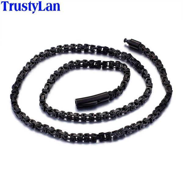 trustylan punk rock black color mens necklace 316l chain link stainless steel jewellery 4mm wide 24 inch necklaces for women, Silver
trustylan punk rock black color mens necklace 316l chain link stainless steel jewellery 4mm wide 24 inch necklaces for women, Silver
