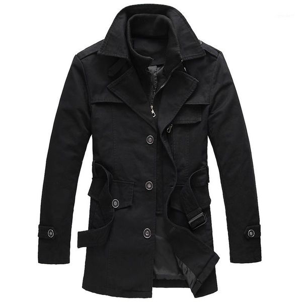 men's trench coats 2021 fashion single breasted winter men long slim casual cottontrench jackets clothing h42561, Tan;black
men's trench coats 2021 fashion single breasted winter men long slim casual cottontrench jackets clothing h42561, Tan;black