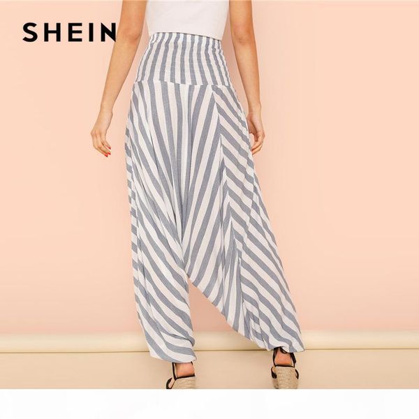 20187 shein drop crotch color block pants multicolor striped loose harem genie pants women summer casual elastic waist trousers, Black;white
20187 shein drop crotch color block pants multicolor striped loose harem genie pants women summer casual elastic waist trousers, Black;white