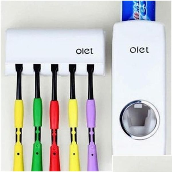 1 set tooth brush holder matic toothpaste dispenser +5 toothbrush holder toothbrush wall mount stan jllsmg sinabag
1 set tooth brush holder matic toothpaste dispenser +5 toothbrush holder toothbrush wall mount stan jllsmg sinabag