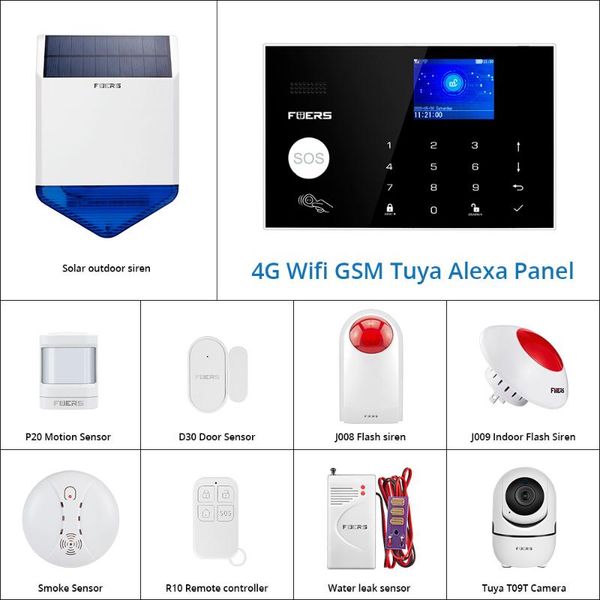 fuers wifi 4g alarm system wireless home burglar security alarm system tuya app control siren motion detector pir smoke sensor
fuers wifi 4g alarm system wireless home burglar security alarm system tuya app control siren motion detector pir smoke sensor