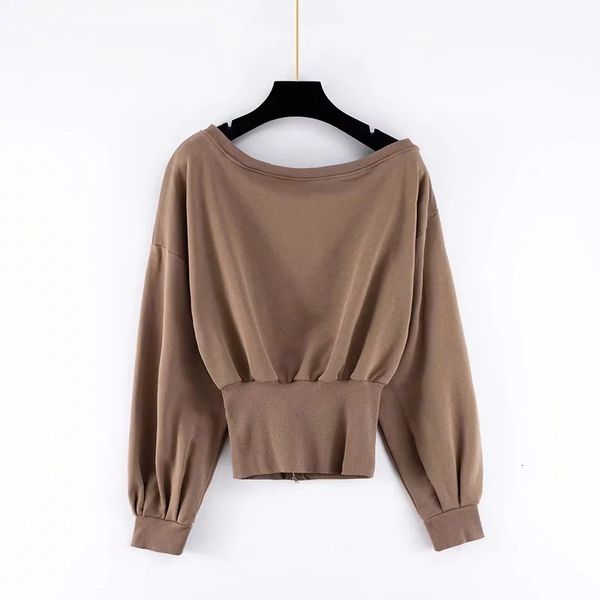 2021 new united states who female fall tall waist midriff loose one word led off-the-shoulder zipper head fleece 8jzg, Black
2021 new united states who female fall tall waist midriff loose one word led off-the-shoulder zipper head fleece 8jzg, Black