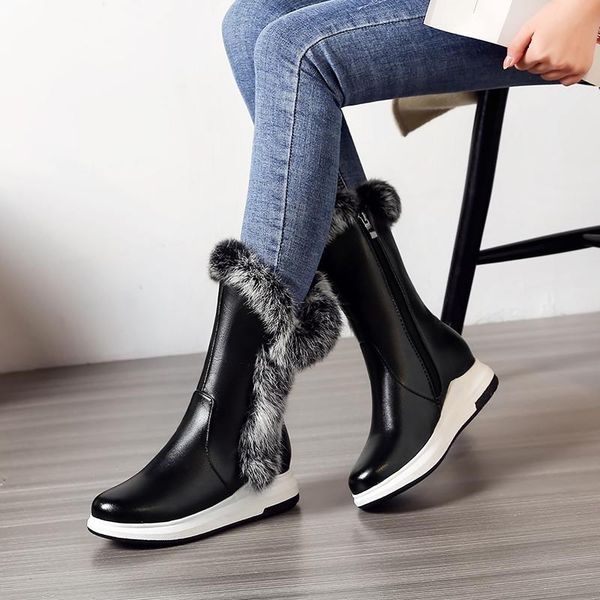 fashion warm fur women mid-calf boots 2020 winter low platform heels snow boots party casual shoes woman size 41 42 43, Black
fashion warm fur women mid-calf boots 2020 winter low platform heels snow boots party casual shoes woman size 41 42 43, Black