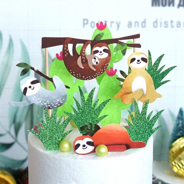 4 шт. cute sloth topper topper набор для вечеринки для вечеринки украшения кекс вставка карты фестиваль день рождения домашняя вечеринка кек
4 шт. cute sloth topper topper набор для вечеринки для вечеринки украшения кекс вставка карты фестиваль день рождения домашняя вечеринка кек
