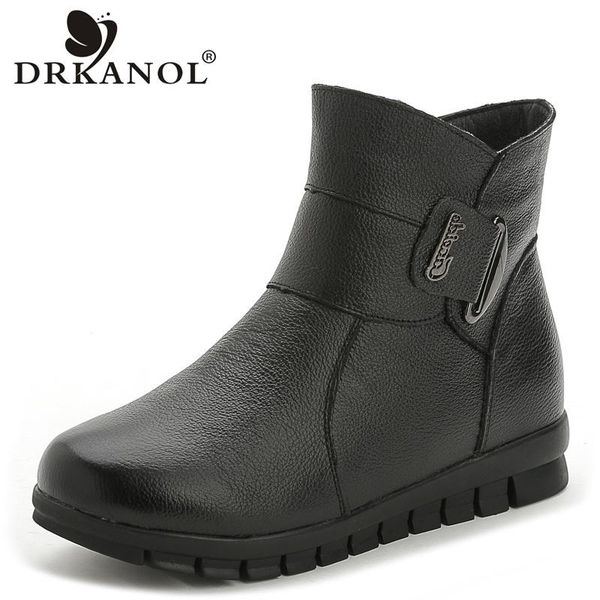 drkanol 2020 genuine leather women snow boots autumn winter plush fur warm ankle boots solid black women winter flat shoes h9008
drkanol 2020 genuine leather women snow boots autumn winter plush fur warm ankle boots solid black women winter flat shoes h9008