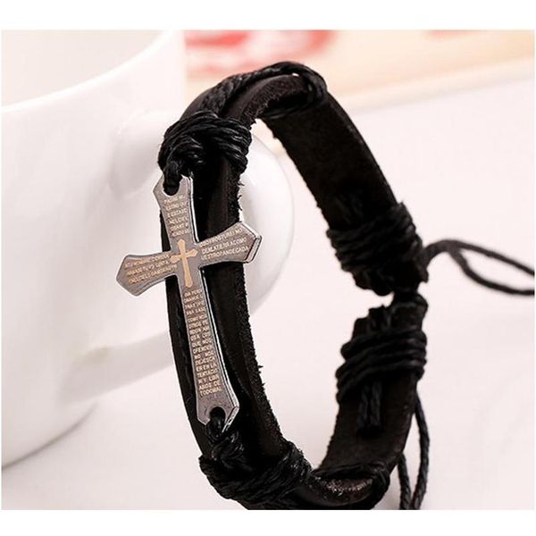 vintage leather bracelets bangles metal cross jesus charm bracelet adjustable wax cord brac sqcmsn beauty888, Black
vintage leather bracelets bangles metal cross jesus charm bracelet adjustable wax cord brac sqcmsn beauty888, Black