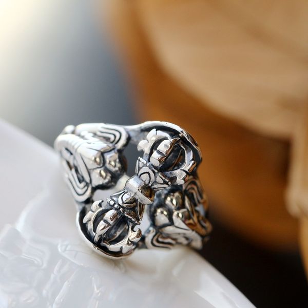 

925 sterling silver ring by hand Thai silver Thailand trunk god mustard vintage silver rings