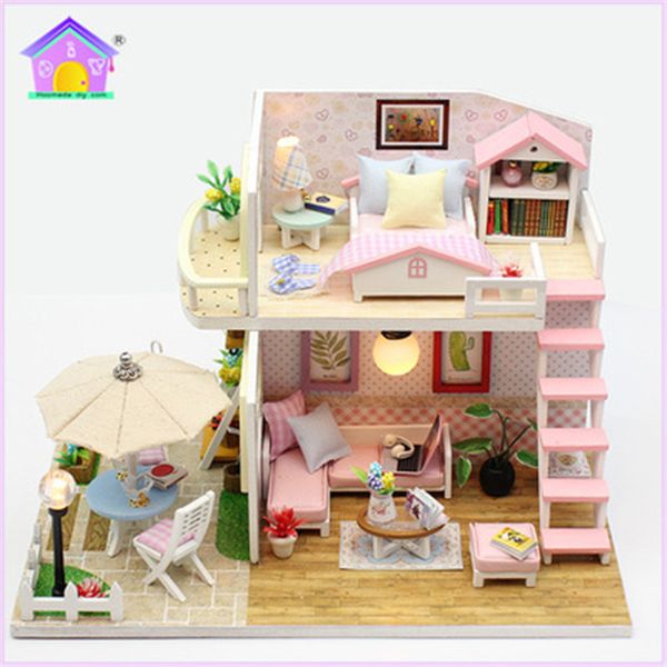 pink loft lovely doll house miniature diy dollhouse with garden and furniture wooden house toy for children birthday gift hd005 y200704
pink loft lovely doll house miniature diy dollhouse with garden and furniture wooden house toy for children birthday gift hd005 y200704