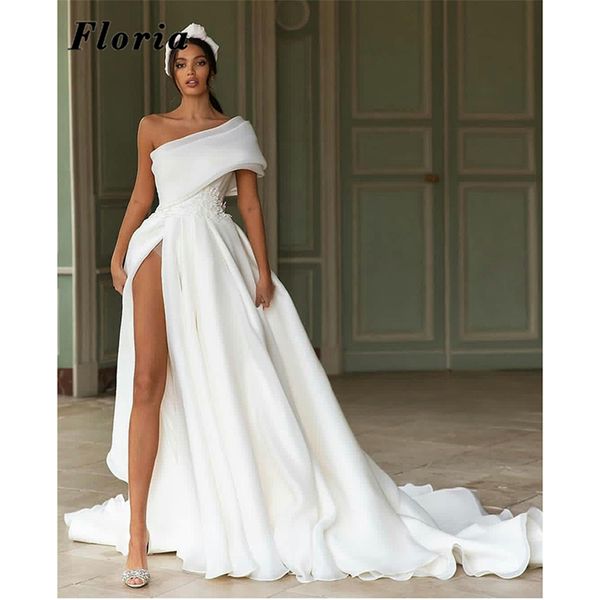 modest dubai appliques wedding dresses one shoulder side split bride dress saudi arabia sweep train bridal gowns robes de mariée, White
modest dubai appliques wedding dresses one shoulder side split bride dress saudi arabia sweep train bridal gowns robes de mariée, White