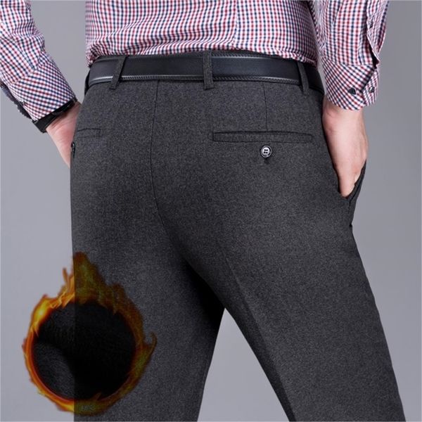 icpans thick fleece warm winter men's dress pants loose straight business classic office formal trousers man big size 40 42 44 201109, Black
icpans thick fleece warm winter men's dress pants loose straight business classic office formal trousers man big size 40 42 44 201109, Black