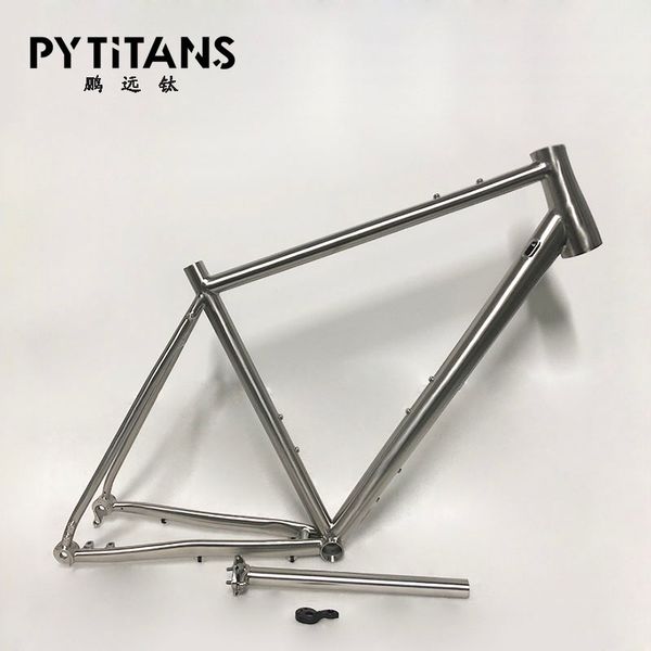 popular bike frame titanium alloy gr9 titanium gravel bike frame with seat post for disc brake spare derailleur hanger
popular bike frame titanium alloy gr9 titanium gravel bike frame with seat post for disc brake spare derailleur hanger