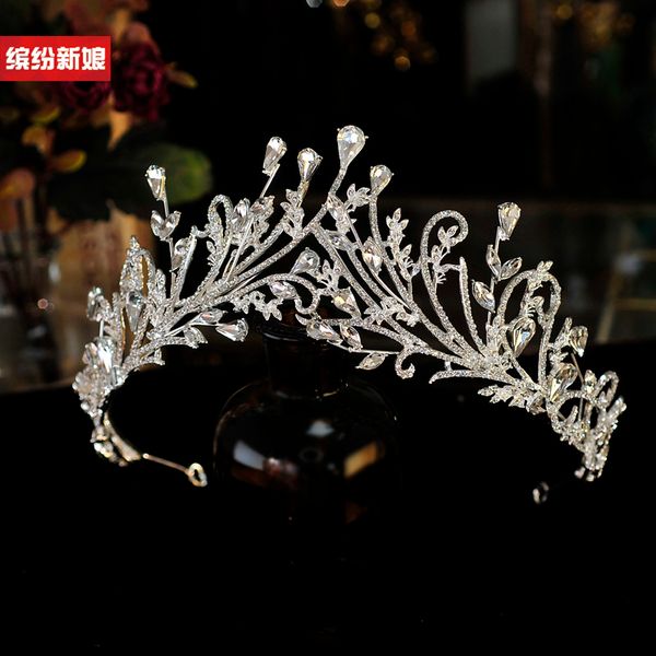 2021 new super flash flower korean luxury bridal headdress crown wedding dress banquet hair ornament, Silver
2021 new super flash flower korean luxury bridal headdress crown wedding dress banquet hair ornament, Silver