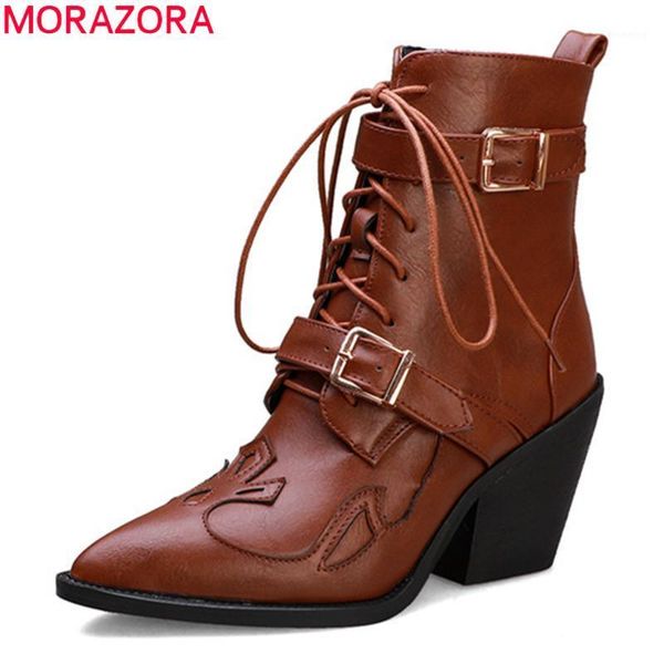 boots morazora 2021 plus size 48 women ankle buckle lace up pointed toe autumn winter high heels shoes woman western boots1, Black
boots morazora 2021 plus size 48 women ankle buckle lace up pointed toe autumn winter high heels shoes woman western boots1, Black