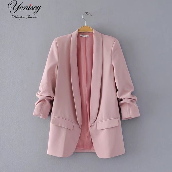 jacket women elegant 5 color outerwear pocket office casual fashion jacket y200101, Black;brown
jacket women elegant 5 color outerwear pocket office casual fashion jacket y200101, Black;brown