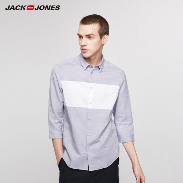 men's spring linen cotton contrasting straight fit 3/4 sleeves shirt menswear| 2192315111, White;black 
men's spring linen cotton contrasting straight fit 3/4 sleeves shirt menswear| 2192315111, White;black