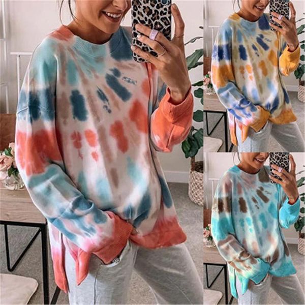 long sleeve crew neck designer hoodies autumn winter female casual loose tie dye women designer sweatshirts fashion, Black
long sleeve crew neck designer hoodies autumn winter female casual loose tie dye women designer sweatshirts fashion, Black