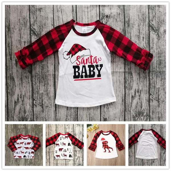 children christmas clothes kids t-shirt pullover baby boys girls plaid long sleeve t shirt xmas red grid dinosaur print tshirt e102906, Blue
children christmas clothes kids t-shirt pullover baby boys girls plaid long sleeve t shirt xmas red grid dinosaur print tshirt e102906, Blue