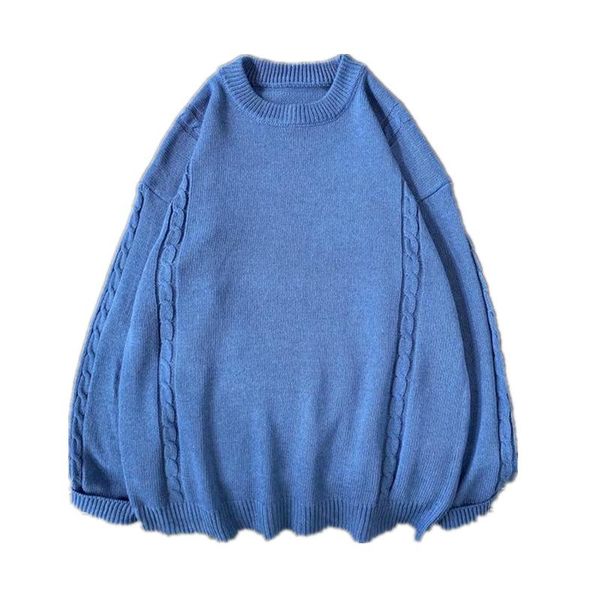 men's sweaters crew neck sweater casual knitted twisted pullover solid cable stitch crewneck oversized men clothing, White;black
men's sweaters crew neck sweater casual knitted twisted pullover solid cable stitch crewneck oversized men clothing, White;black