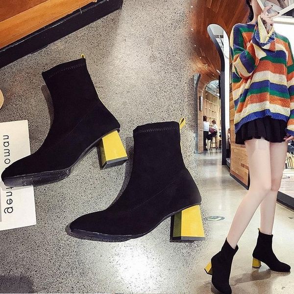 autumn 2020 winter boots new fashion korean comfortable flock ankle boots for women shoes woman high heels slip on1, Black
autumn 2020 winter boots new fashion korean comfortable flock ankle boots for women shoes woman high heels slip on1, Black