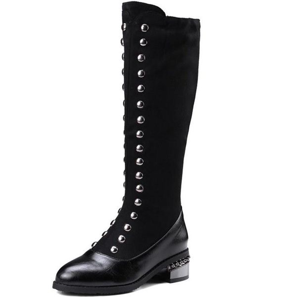 brand women's shoes round toe rubber boots thigh high heels high rivets zipper fashion rain over-the-knee med basic, Black
brand women's shoes round toe rubber boots thigh high heels high rivets zipper fashion rain over-the-knee med basic, Black