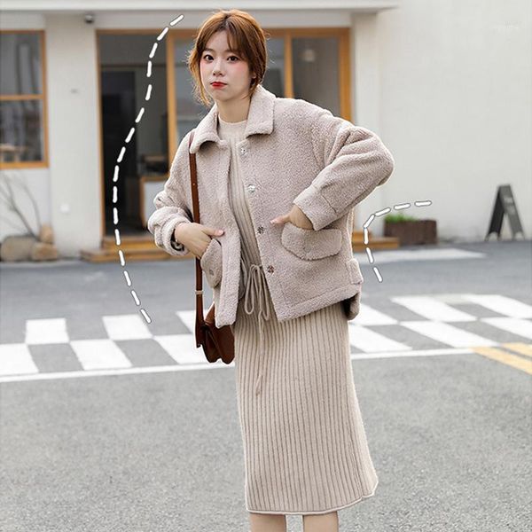 new women faux leather lambs wool coat female 2020 korean fashion turn-down collar jackets autumn winter women outerwear1, Black;brown 
new women faux leather lambs wool coat female 2020 korean fashion turn-down collar jackets autumn winter women outerwear1, Black;brown