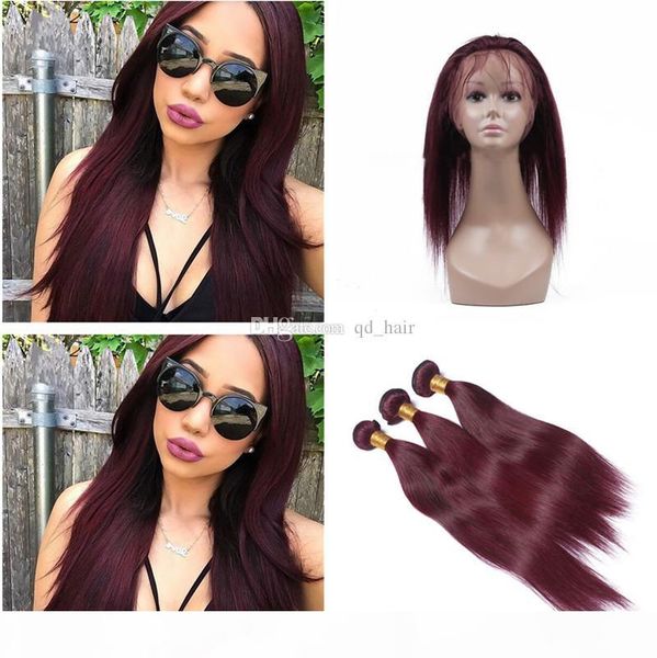 burgundy 99j silky straight hair bundles with lace frontal 4pcs lot pre plucked 360 lace band frontal with ombre human hair extension, Black;brown
burgundy 99j silky straight hair bundles with lace frontal 4pcs lot pre plucked 360 lace band frontal with ombre human hair extension, Black;brown
