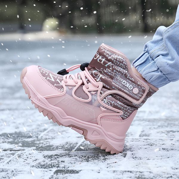 high winter non-slip kids hiking shoes children outdoor waterproof plush warm casual sneakers boy girls walking ankle boots, Black
high winter non-slip kids hiking shoes children outdoor waterproof plush warm casual sneakers boy girls walking ankle boots, Black