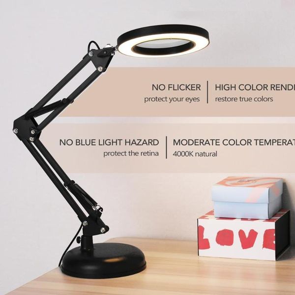 foldable professional magnifying glass desk lamp magnifier led light reading lamp with three dimming modes usb power supply
foldable professional magnifying glass desk lamp magnifier led light reading lamp with three dimming modes usb power supply