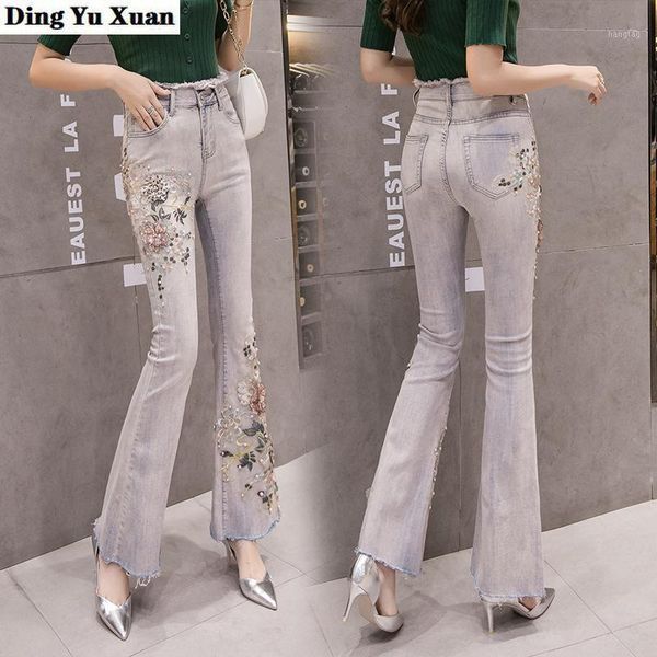 korean style female handmade beaded embroideried flared jeans pants women skinny high waist jeans woman wide leg denim trousers1, Blue
korean style female handmade beaded embroideried flared jeans pants women skinny high waist jeans woman wide leg denim trousers1, Blue