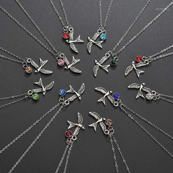 8seasons birthstone necklace silver color round pendants january-december charms collar fashon swallow bird women party jewelry1
8seasons birthstone necklace silver color round pendants january-december charms collar fashon swallow bird women party jewelry1
