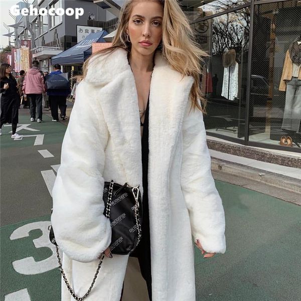 women's fur & faux women thick winter warm oversized jacket white loose long teddy lapel coats overcoat outwear, Black
women's fur & faux women thick winter warm oversized jacket white loose long teddy lapel coats overcoat outwear, Black