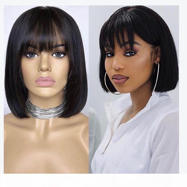magic love 4x4 short bob wig 180% lace closure human hair wigs with bang straight hair pre plucked brazilian remy for women, Black;brown
magic love 4x4 short bob wig 180% lace closure human hair wigs with bang straight hair pre plucked brazilian remy for women, Black;brown