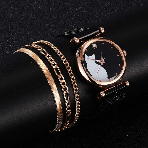 women's 2020 watch new cat women's watch bracelet set fashion minority quartz watch, Slivery;brown
women's 2020 watch new cat women's watch bracelet set fashion minority quartz watch, Slivery;brown