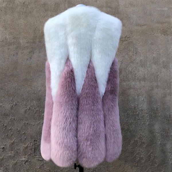 women's fur & faux sliver vest women winter fashion medium long artifical vests woman warm fake coats female hn3111, Black
women's fur & faux sliver vest women winter fashion medium long artifical vests woman warm fake coats female hn3111, Black