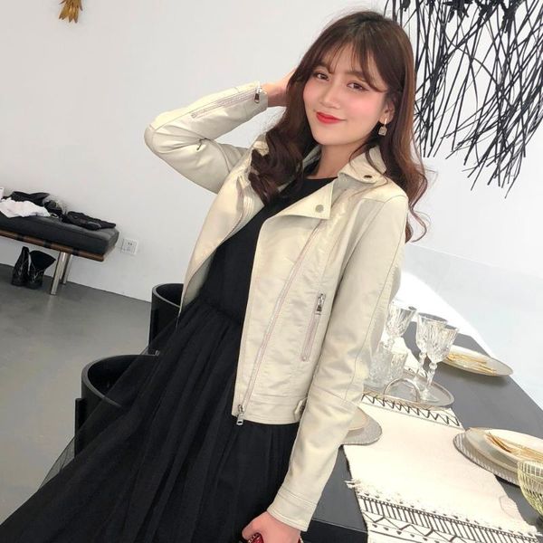 women's leather & faux women casual long sleeve 2021 soft pu jacket outerwear winter autumn female slim coat ladies, Black
women's leather & faux women casual long sleeve 2021 soft pu jacket outerwear winter autumn female slim coat ladies, Black