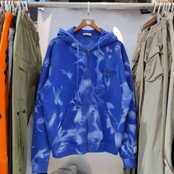gary dept tie dyed letter blue hoodie men's loose european and american high street zipper z8ab md, Black
gary dept tie dyed letter blue hoodie men's loose european and american high street zipper z8ab md, Black