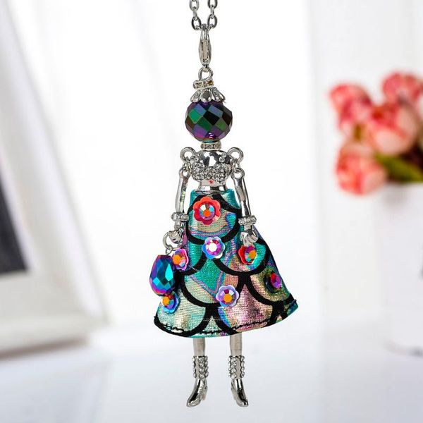 fashion jewelry crystal statement flower doll necklace dress handmade french doll pendant news alloy girl women gift, Silver
fashion jewelry crystal statement flower doll necklace dress handmade french doll pendant news alloy girl women gift, Silver