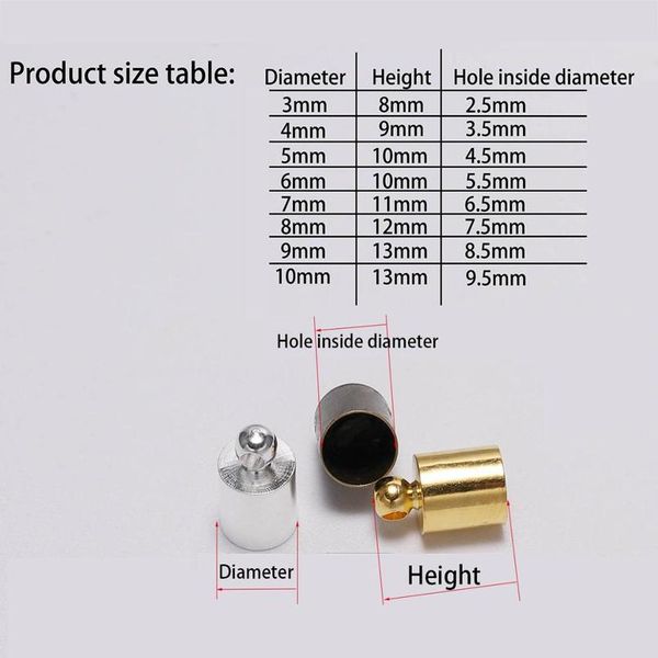 50pcs/lot tassel leather cord end crimp caps beads 3 4 5 6 7 8 9 10 mm end tip cap sqcvtb, White;red
50pcs/lot tassel leather cord end crimp caps beads 3 4 5 6 7 8 9 10 mm end tip cap sqcvtb, White;red