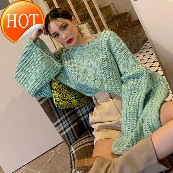 women's sweaters your gate fashionable loose hook lace lantern sleeve head twist texture knitted, White;black
women's sweaters your gate fashionable loose hook lace lantern sleeve head twist texture knitted, White;black