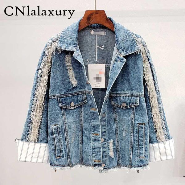 2020 spring new europe style women's cropped ripped jean jacket women heavy industry broken trim fringed drilling denim jacket1, Black;brown
2020 spring new europe style women's cropped ripped jean jacket women heavy industry broken trim fringed drilling denim jacket1, Black;brown