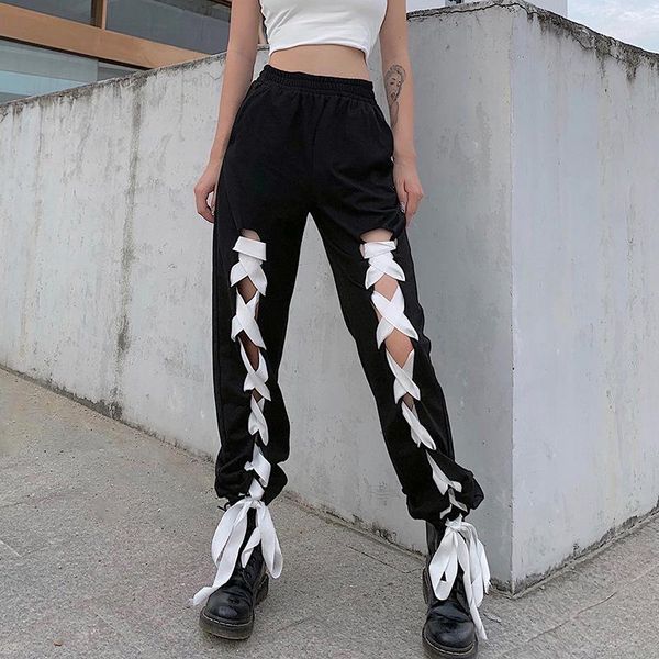 women cargo pants cross bandage lace up drawstring jogging bottoms lounge wear sweat trousers hipster hip hop leisure sweatpants1, Black;white
women cargo pants cross bandage lace up drawstring jogging bottoms lounge wear sweat trousers hipster hip hop leisure sweatpants1, Black;white