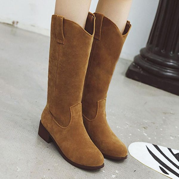 fashion women autumn winter boots classic fashion pure color round toe slip-on boots chunky heels vintage women #823, Black
fashion women autumn winter boots classic fashion pure color round toe slip-on boots chunky heels vintage women #823, Black