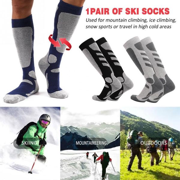 1pair men warm winter non slip outdoor sports ski socks long tube protective camping thickened mountain climbing comfortable, Black
1pair men warm winter non slip outdoor sports ski socks long tube protective camping thickened mountain climbing comfortable, Black